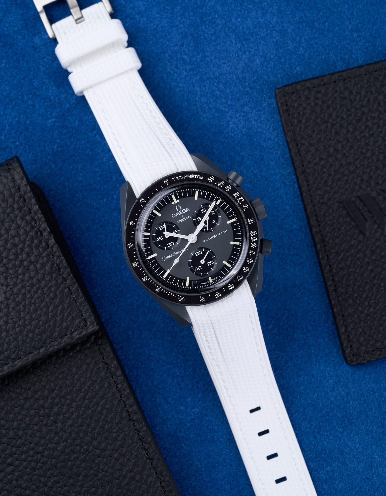 Curved Vertech Rubber Strap - White - OM Luxury