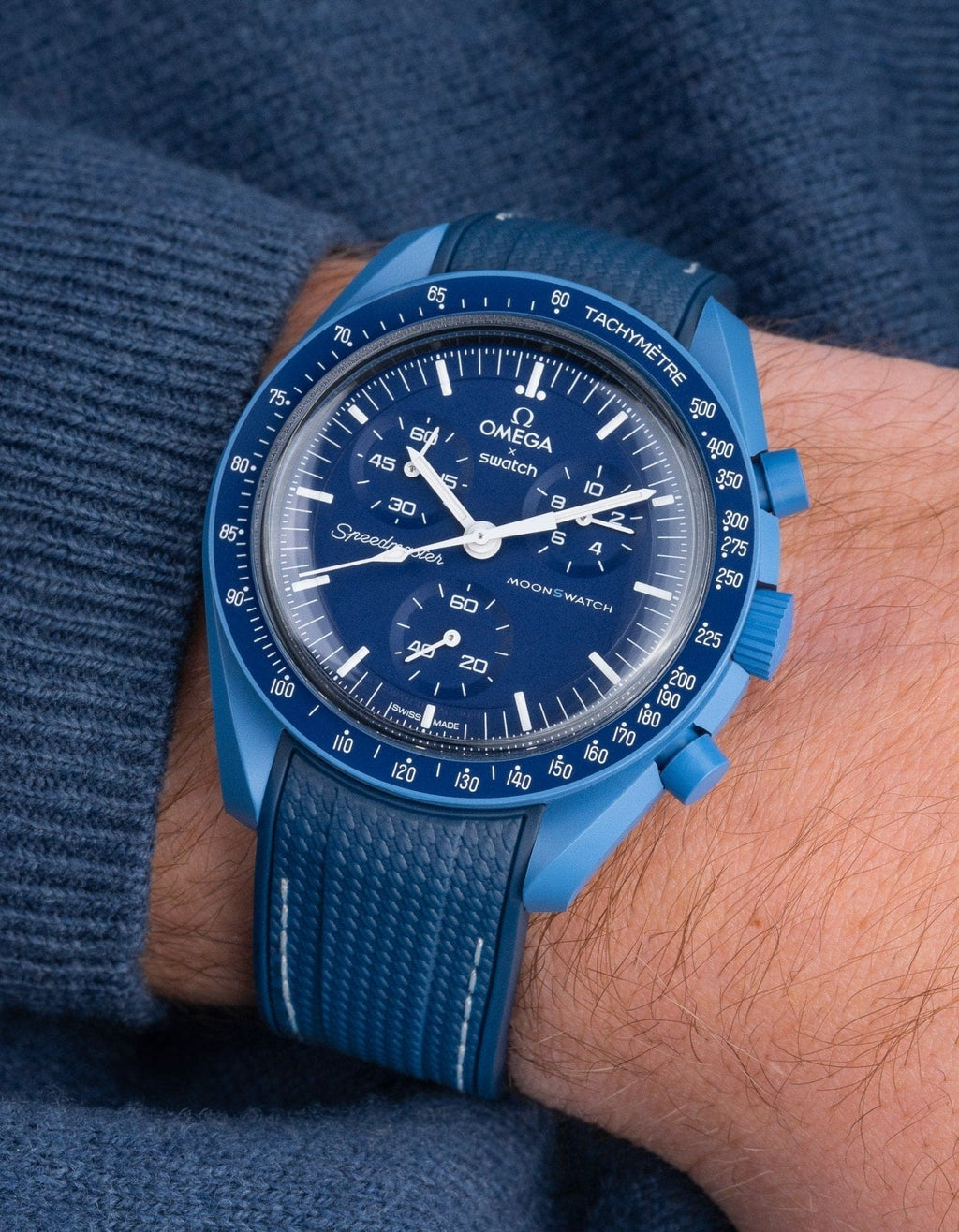 MoonSwatch Mission to Neptune (Rubber Strap) - OM Luxury